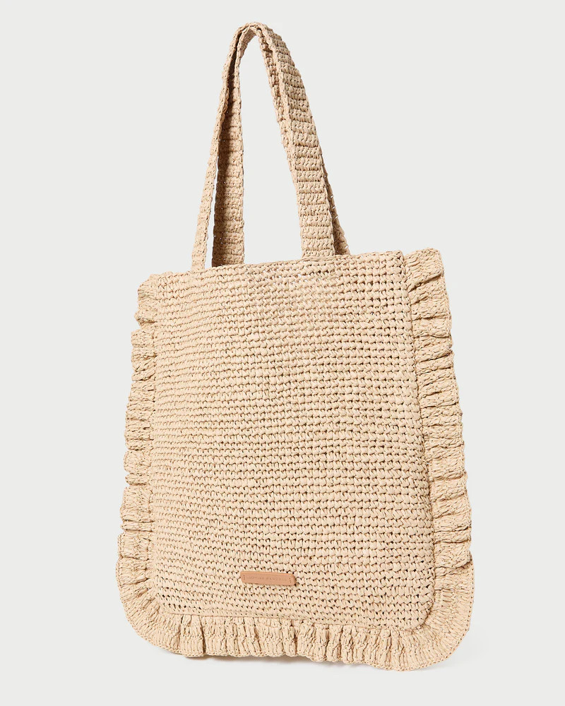 Justine Natural Crochet Ruffle Tote | Loeffler Randall