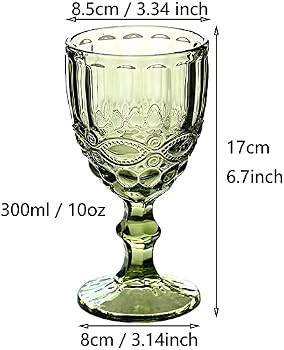 Wine Glasses Set of 3 Colored Water Goblets 10 OZ Wedding Party Red Wine Glass For Juice Drinking... | Amazon (US)