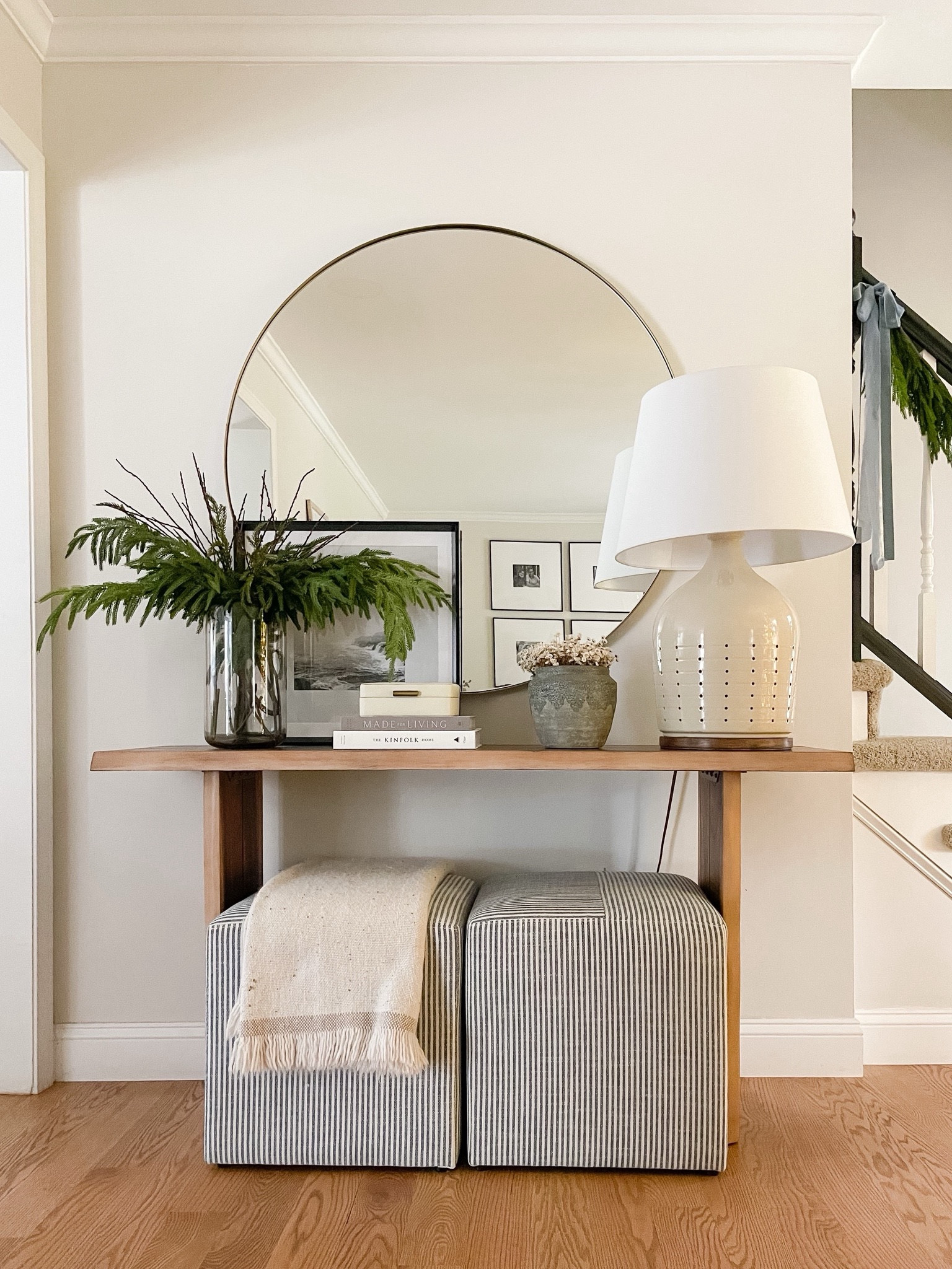 Console table target cube ottoman lamp round mirror holiday decor vase faux stems wall art 

#LTKFindsUnder50 #LTKHoliday #LTKHome