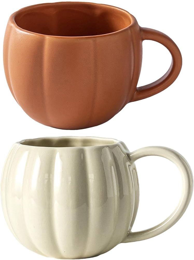Hongyo Pumpkin Coffee Mug - Funny Ceramic Pumpkin Fall Mugs For Halloween, Pumpkin Shaped Mug Tha... | Amazon (US)