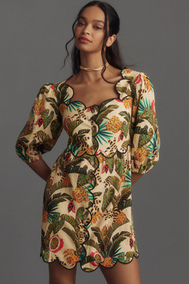 Farm Rio x Anthropologie Square-Neck Scallop-Trim Blouse | Anthropologie (US)
