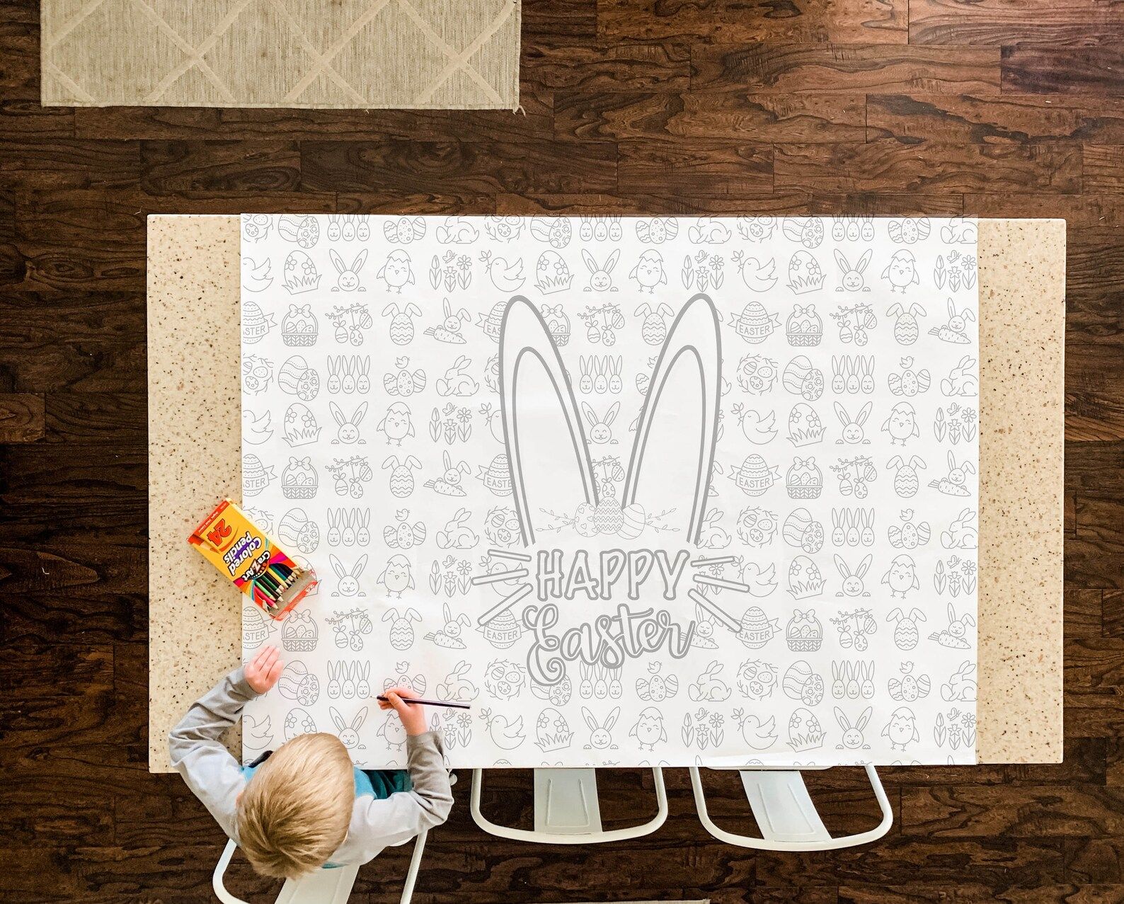 Easter Table Top Coloring Page Extra Large Poster Large | Etsy | Etsy (US)