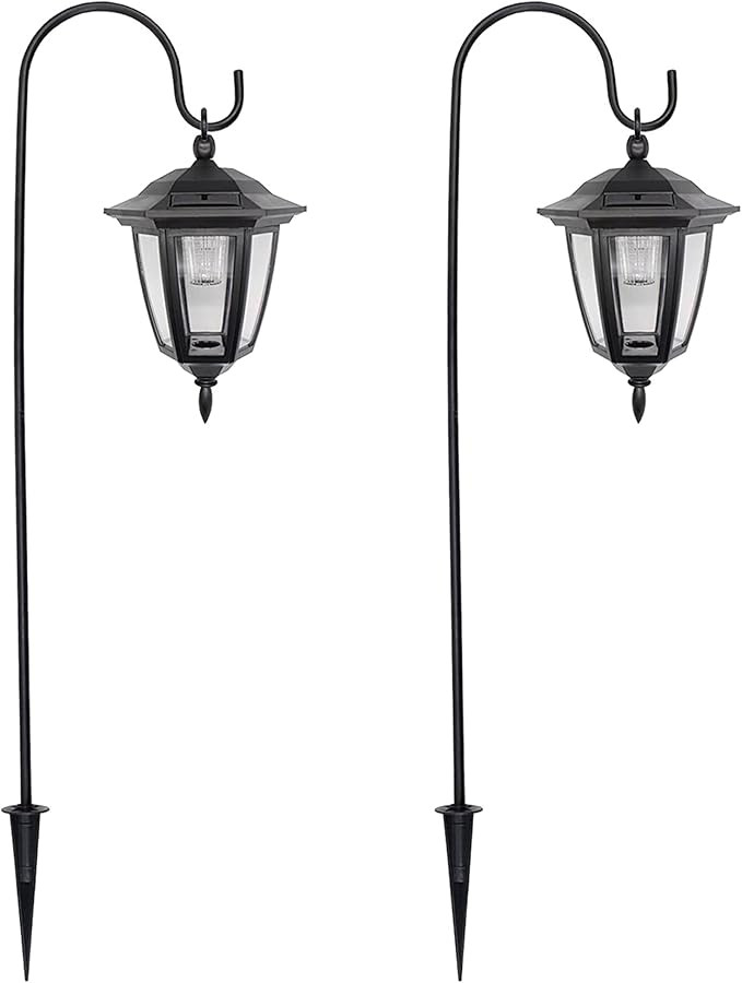 Maggift 34 Inch Hanging Solar Lights Dual Use Shepherd Hook Lights with 2 Shepherd Hooks Outdoor ... | Amazon (US)