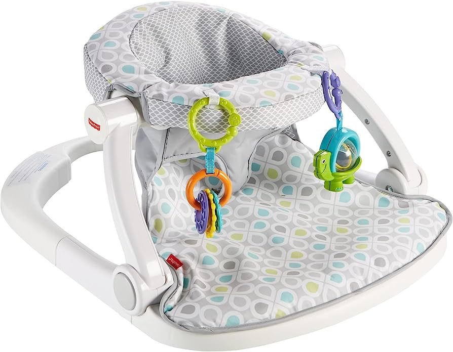 Fisher-Price Portable Baby Seat with-Toys, Baby Chair for Sitting Up, Sit-Me-Up Floor Seat, Honey... | Amazon (US)