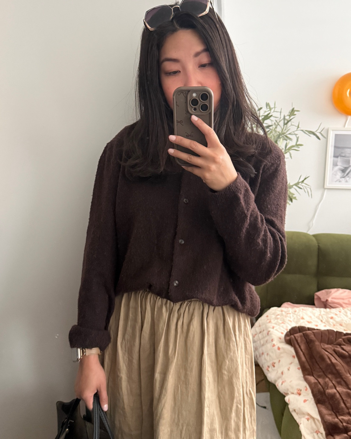 Mom fit on a weekend! 

Always love a flattery skirt and cardi top! 

#casualmomfashion #shoppingoutfit #autumntones #mumfashion

#LTKaustralia #LTKmodest #LTKwinter