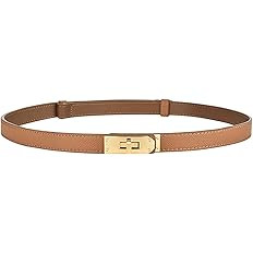 FENLDY Adjustable Thin Belts For Womens Skinny Belts For Dresses Womens Solid Color Alloy Turn Lo... | Amazon (US)