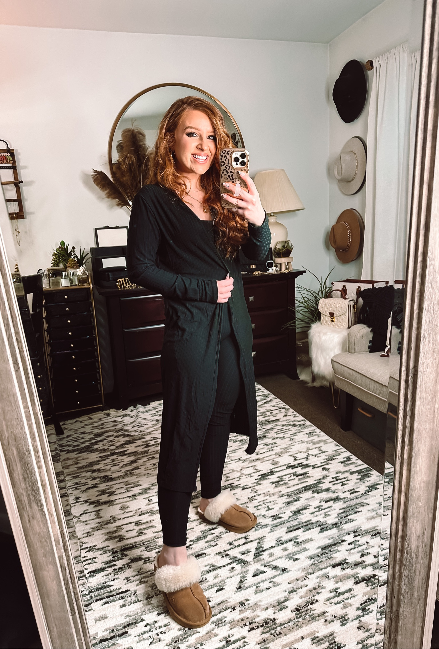 Comfy lounging one piece legging jumpsuit with matching cardigan in size
Medium 

#LTKstyletip #LTKunder100 #LTKcurves