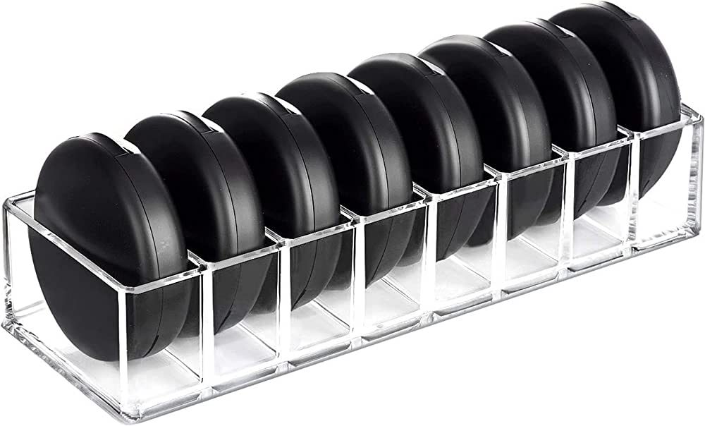 HBlife Clear Acrylic Makeup Compact Organizer, 8 Spaces Vanity Organizer Stand Eyeshadow Pallet S... | Amazon (US)