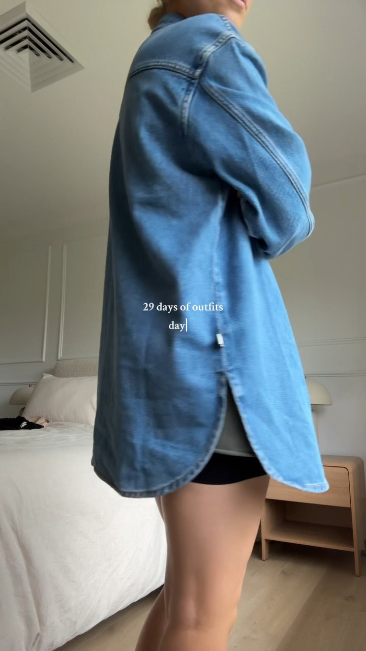 Wearing an 8 in the denim shirt and 8 in the aje athletica shorts. Pe nation tee is a few years old :( 

#LTKaustralia