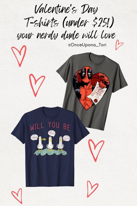 These Valentine’s Day Tshirts are UNDER $20 on Amazon 

#GeekTShirts #ValentinesDay #Tshirt 

#LTKsalealert #LTKFind #LTKGiftGuide