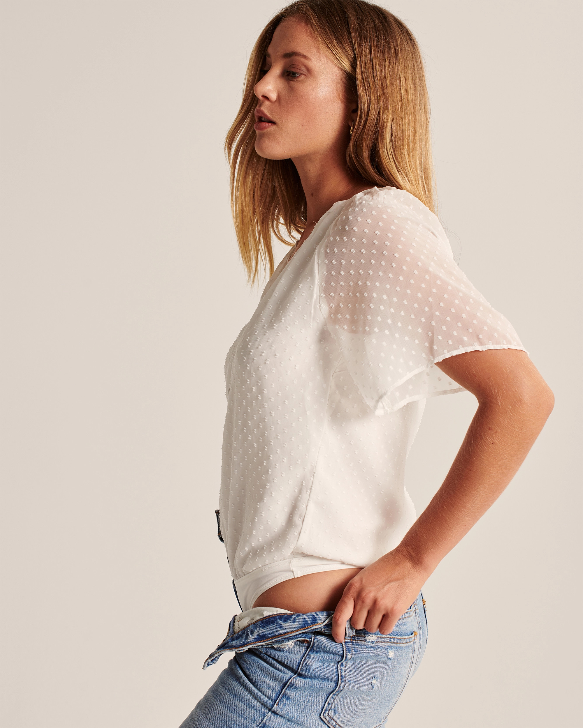 Women's Clipdot Button-Up Bodysuit | Women's Tops | Abercrombie.com | Abercrombie & Fitch (US)