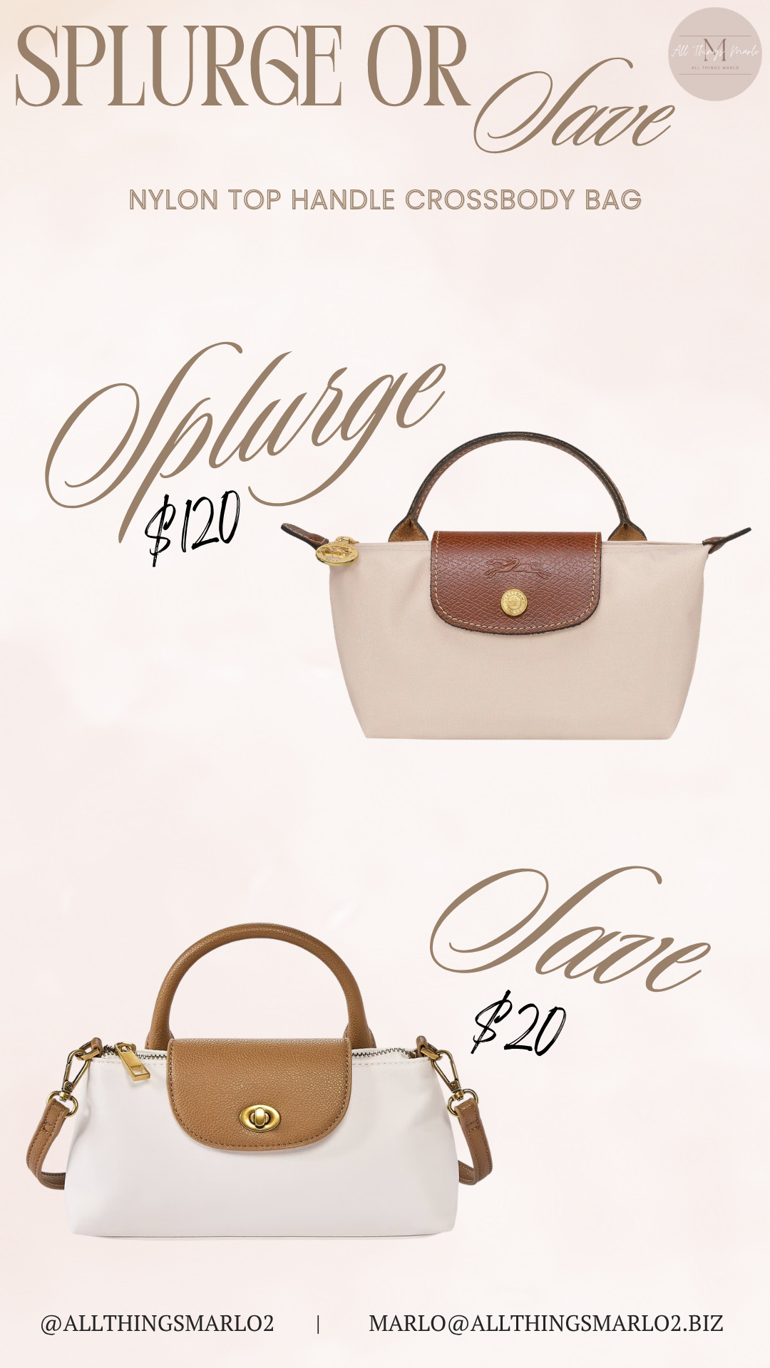 Nylon Top Handle Crossbody Bag 

 #LTKSeasonal #LTKWorkwear #LTKTravel