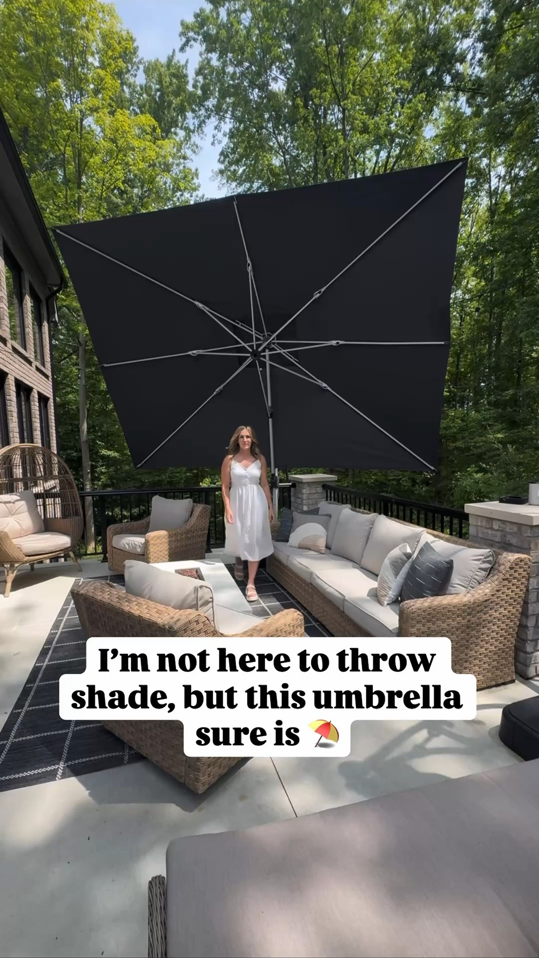 Large patio umbrella. 360 degree swivel large umbrella.

#LTKSaleAlert #LTKHome