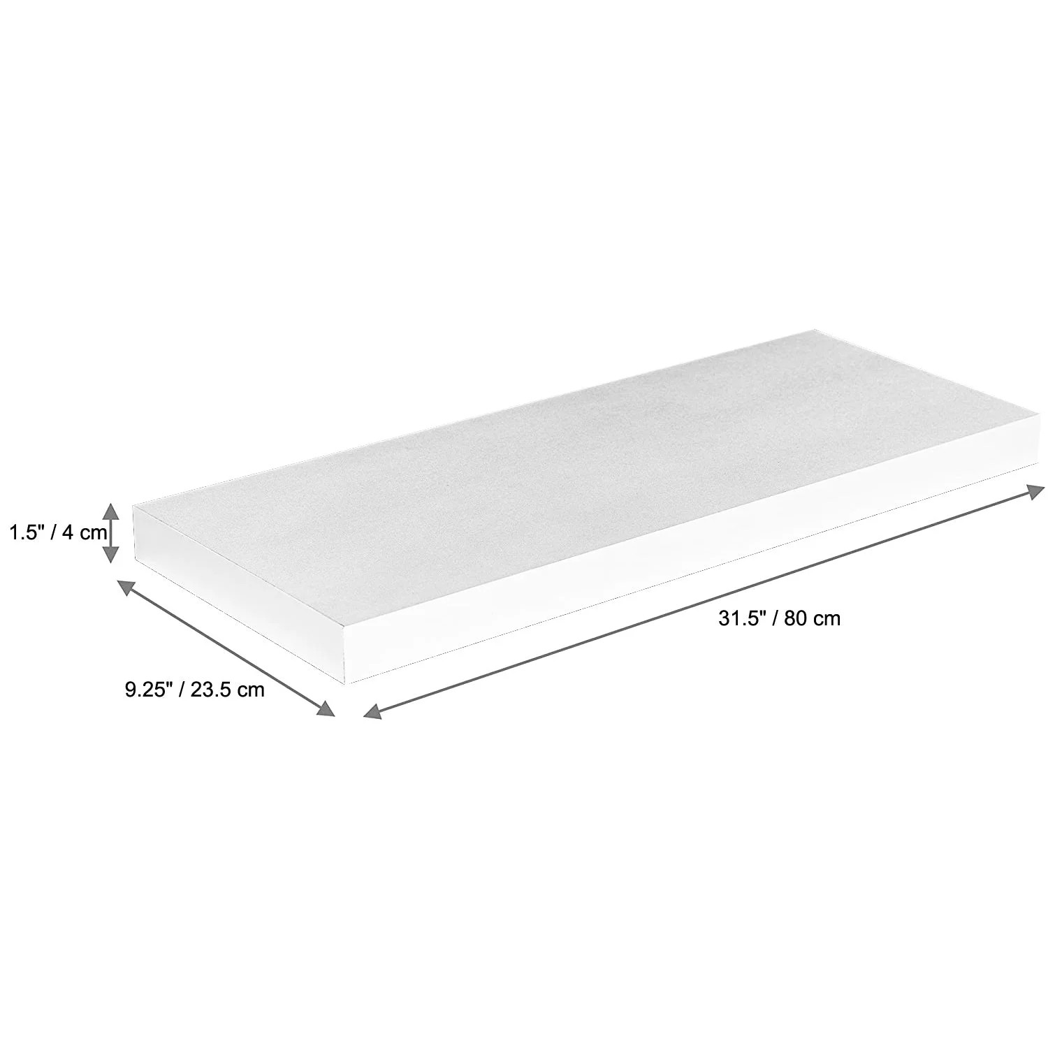 Jessar - Individual Wall Floating Shelf, 31.5" x 9.25" x 1.5", White | Walmart (CA)