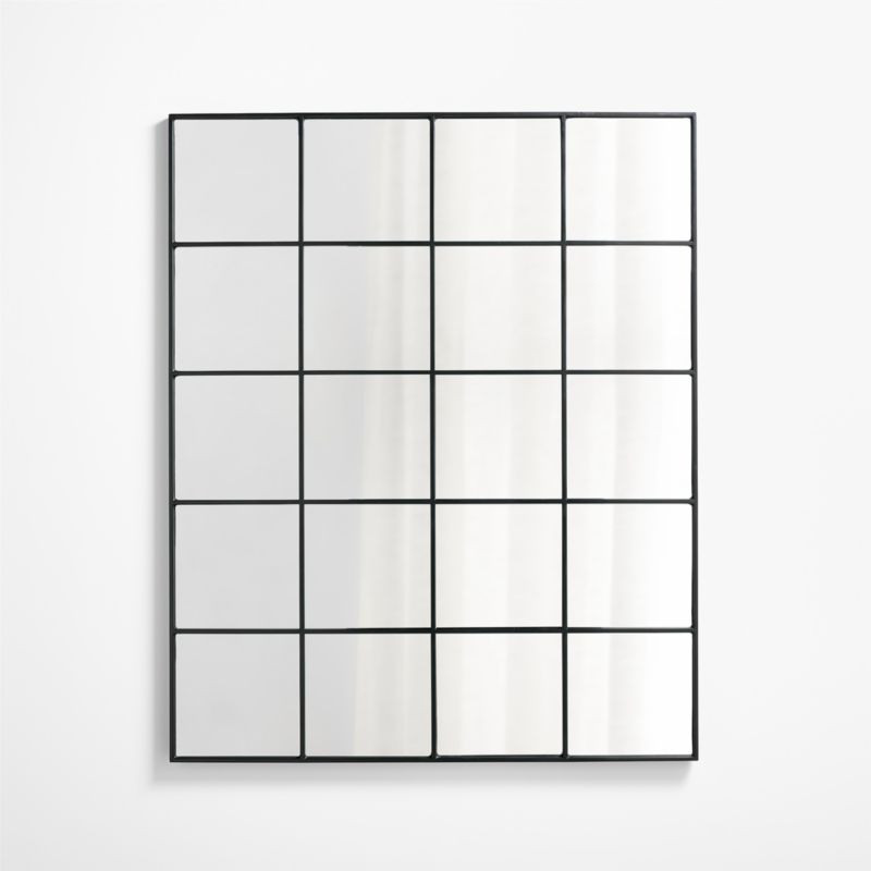Bridget Classic Rectangular Window Pane Wall Mirror 45"x55" + Reviews | Crate & Barrel | Crate & Barrel