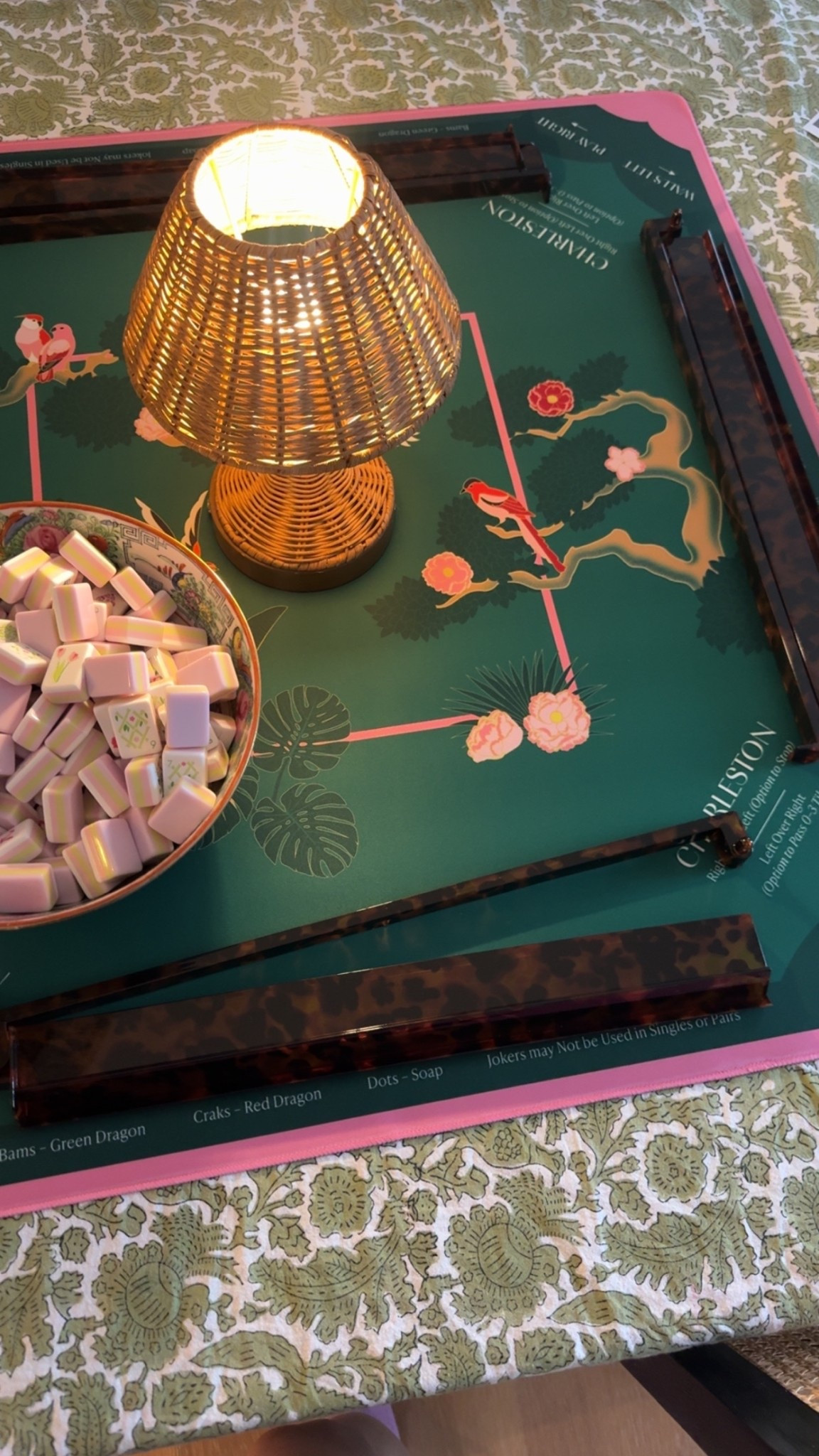 Love my new mahjong set up!  #mahjongg