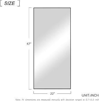 MIRUO Full Length Mirror Decor Wall Mounted / Floor Mirror Dressing Mirror Make Up Mirror Bathroo... | Amazon (US)