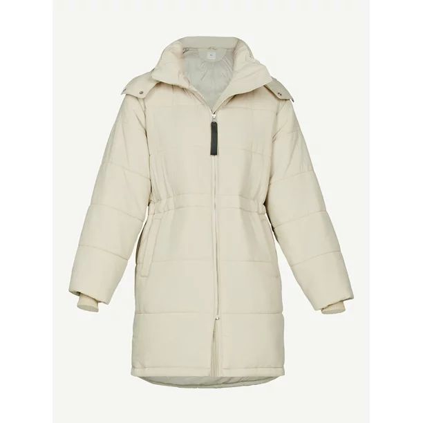 Free Assembly Women's Long Puffer Coat - Walmart.com | Walmart (US)