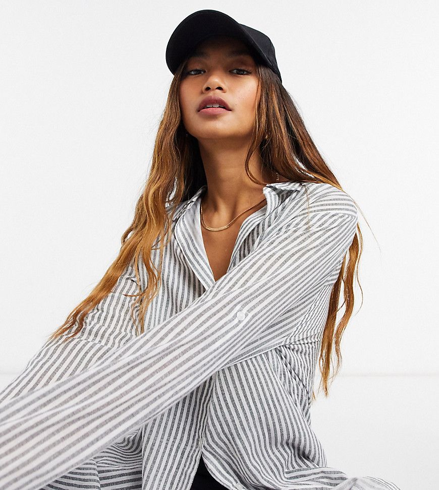 Iisla & Bird Exclusive striped shirt in black and white stripe-Multi | ASOS (Global)