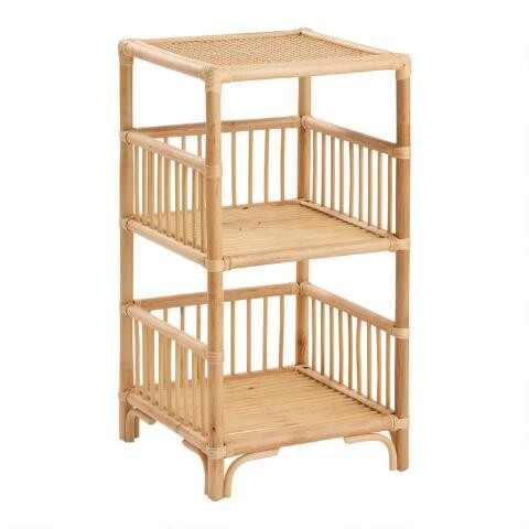 Natural Rattan Shelton Storage Shelf | World Market