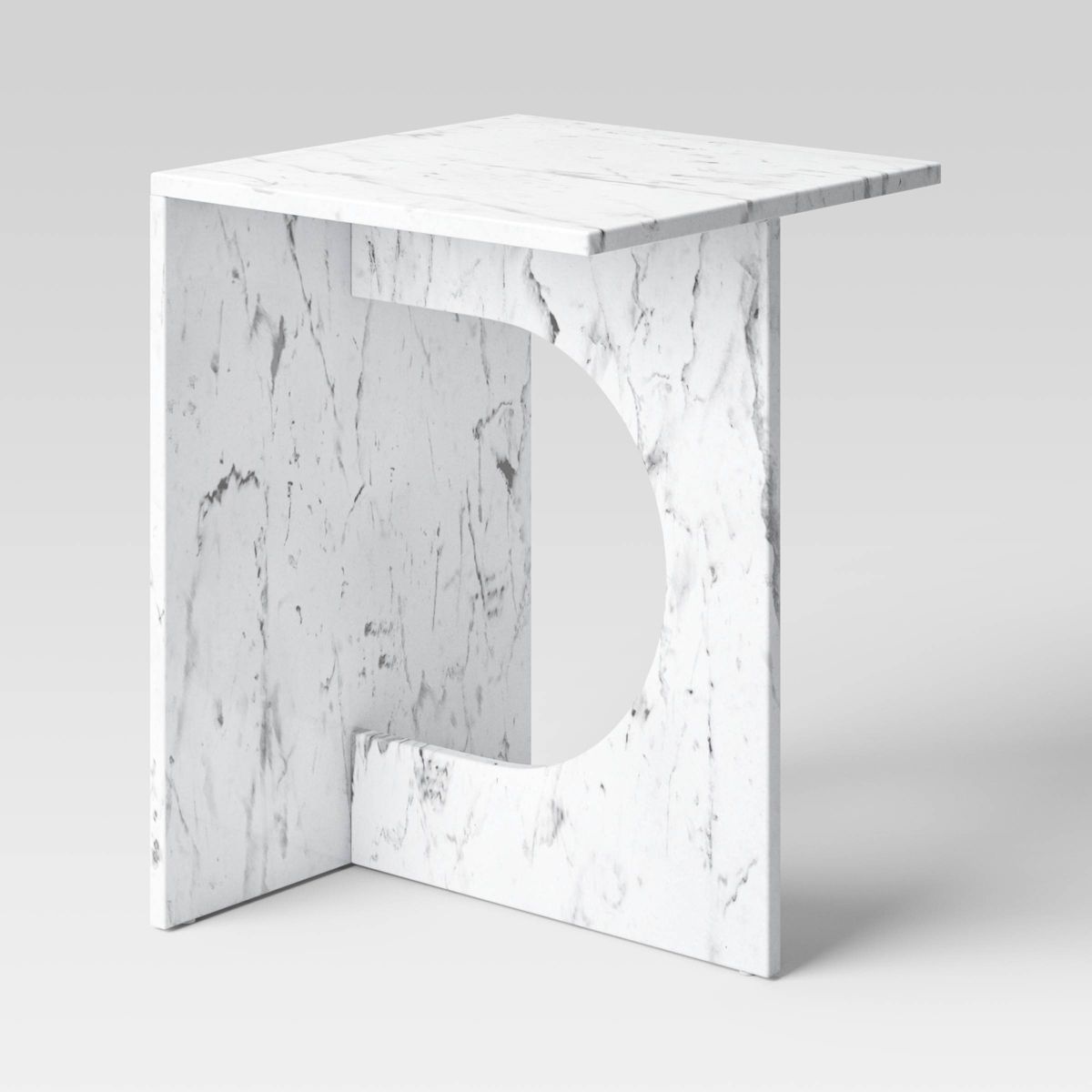 Faux Marble Accent Table White - Threshold™ | Target