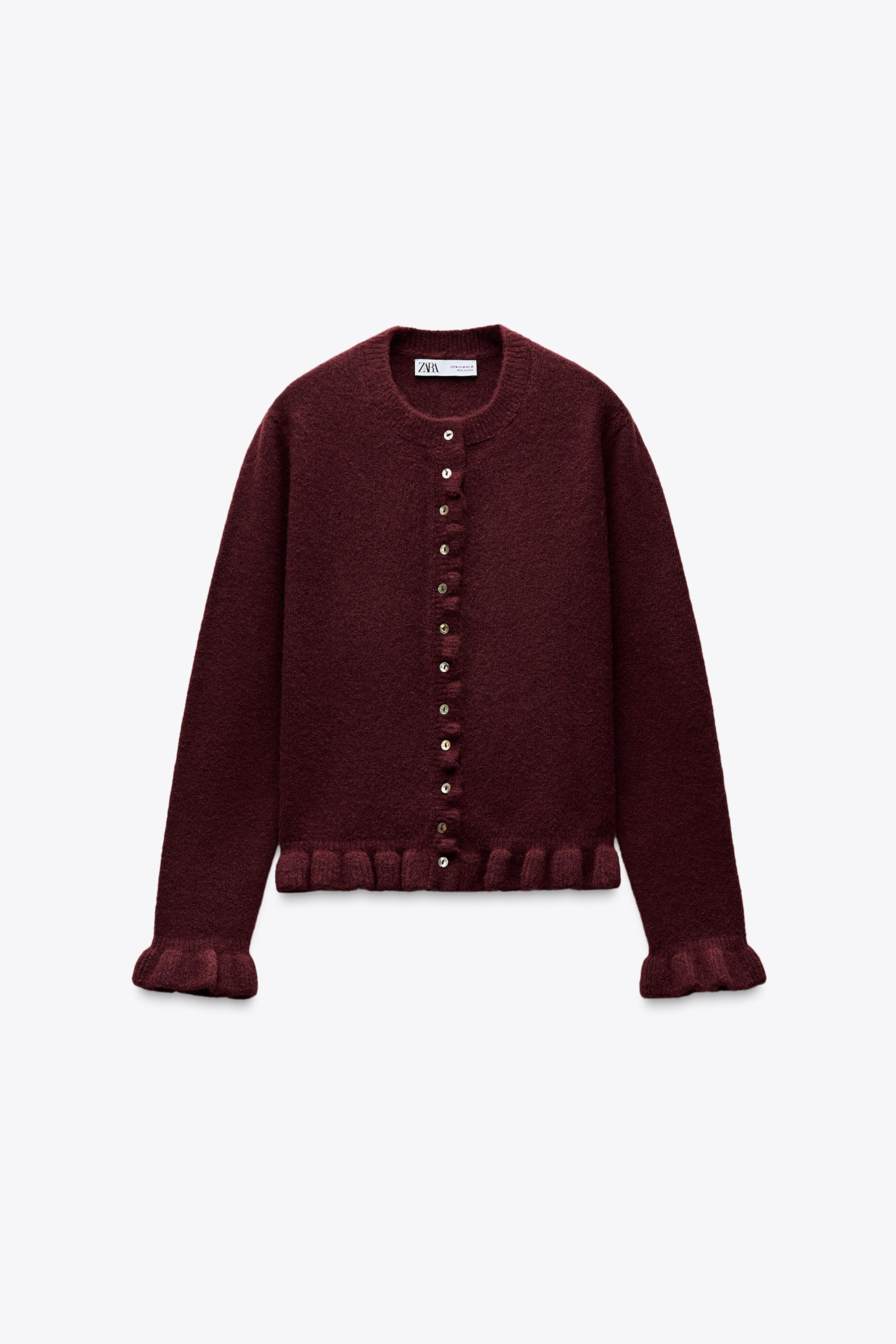 RUFFLED KNIT CARDIGAN | Zara US