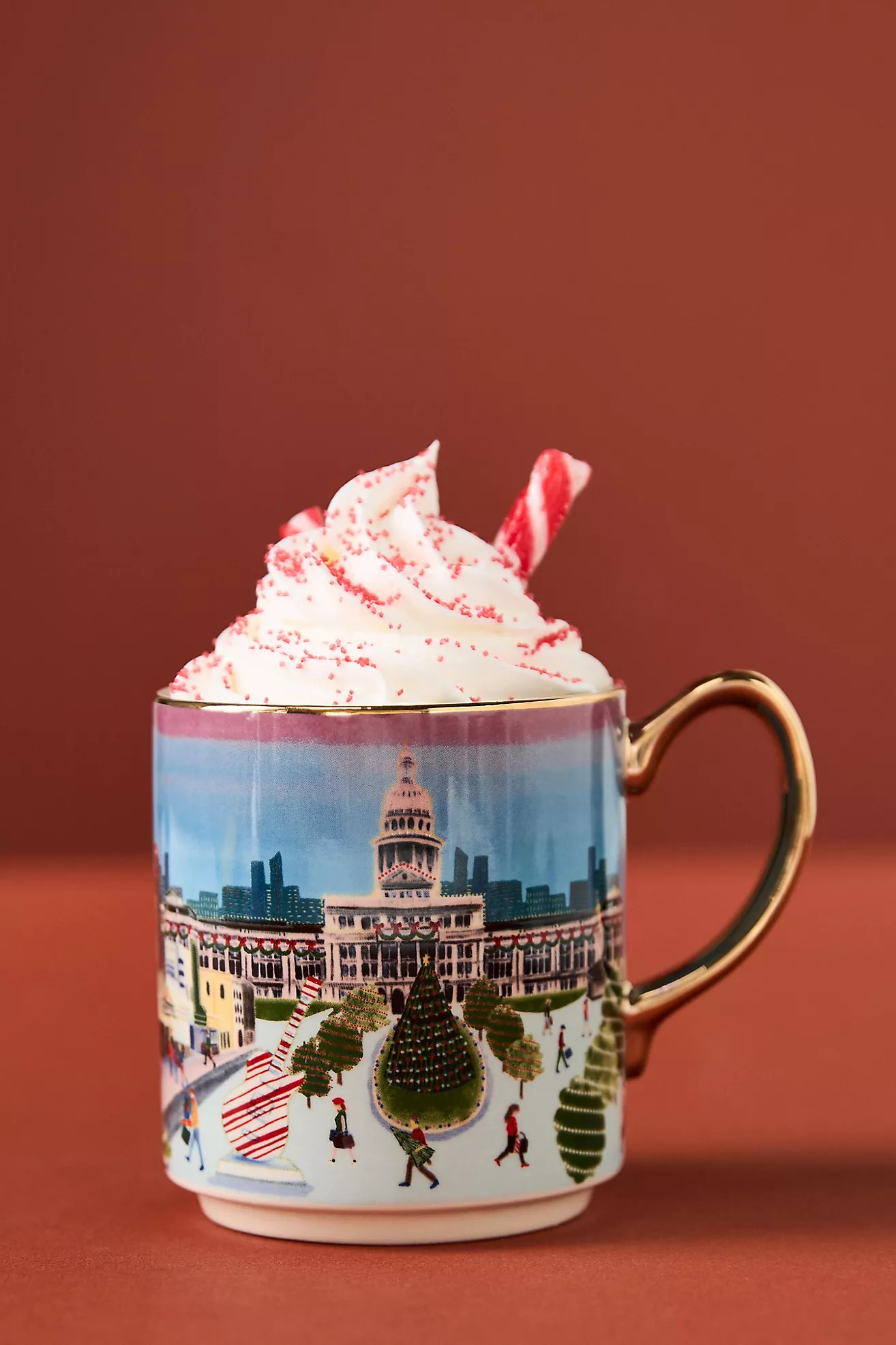 Holiday in the City Stoneware Mug | Anthropologie (US)