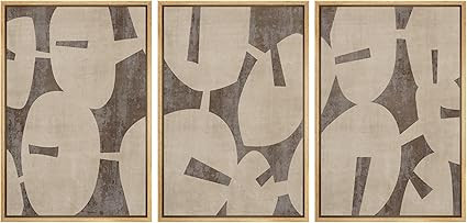 SIGNFORD Framed Wall Art Print Set Geometric Block Abstract Shapes Illustrations Modern Decorativ... | Amazon (US)