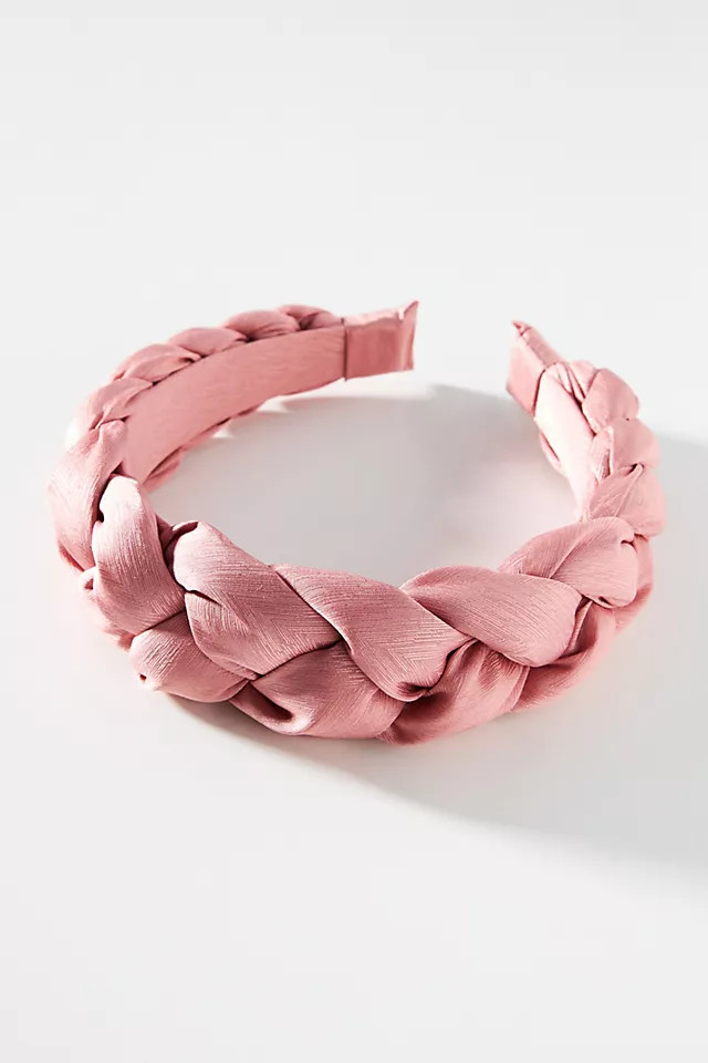 Puffy Braided Satin Headband | Anthropologie (US)