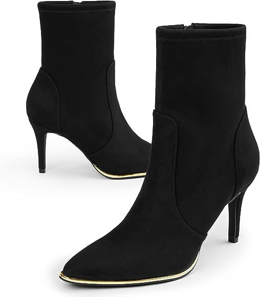 Arromic Women's Ankle Boots Pointed Toe Sexy Stiletto High Heels Ankle Booties Lightweight Comfor... | Amazon (US)