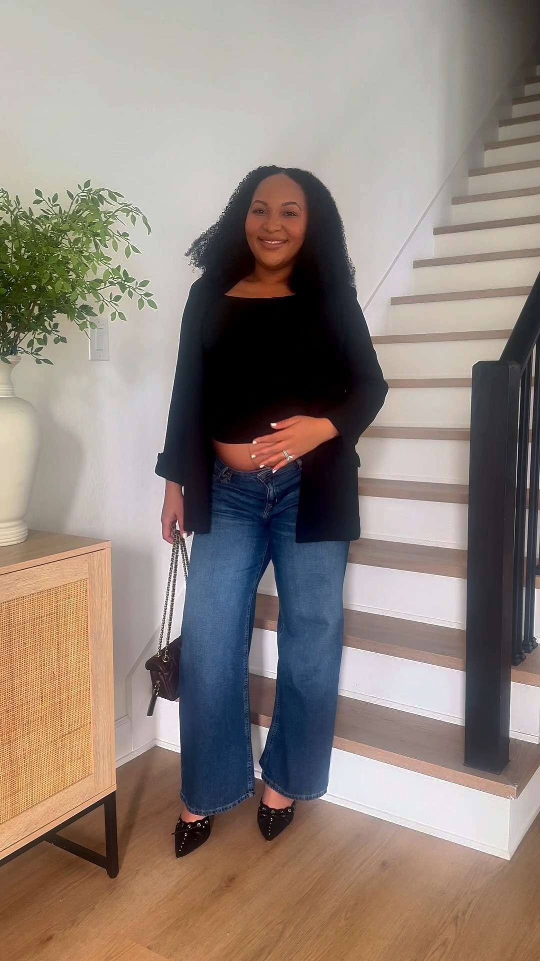 a little spicy business outfit for 27 weeks✨

featuring JEANS! I’ve tried 15+ jeans to finally find these from Aeropostale on Amazon 

Linked on my LTK.

bump friendly non maternity clothes, pregnancy jeans, low rise jeans #maternityfashion #pregnantootd #bumpstyle #bumpfriendly 