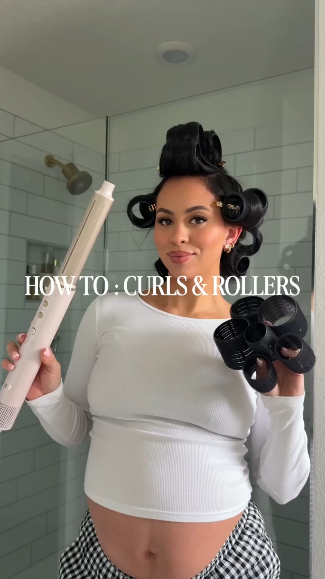HOW TO : curls and roller placement, I find this technique and parting works best for me 👩🏻
—
@mane_____ Addicts heat protectant spray 
@t3micro Micro air styler 
@chrismcmillanhair hairspray

#LTKgrwm #LTKBeauty #LTKdayinmylife