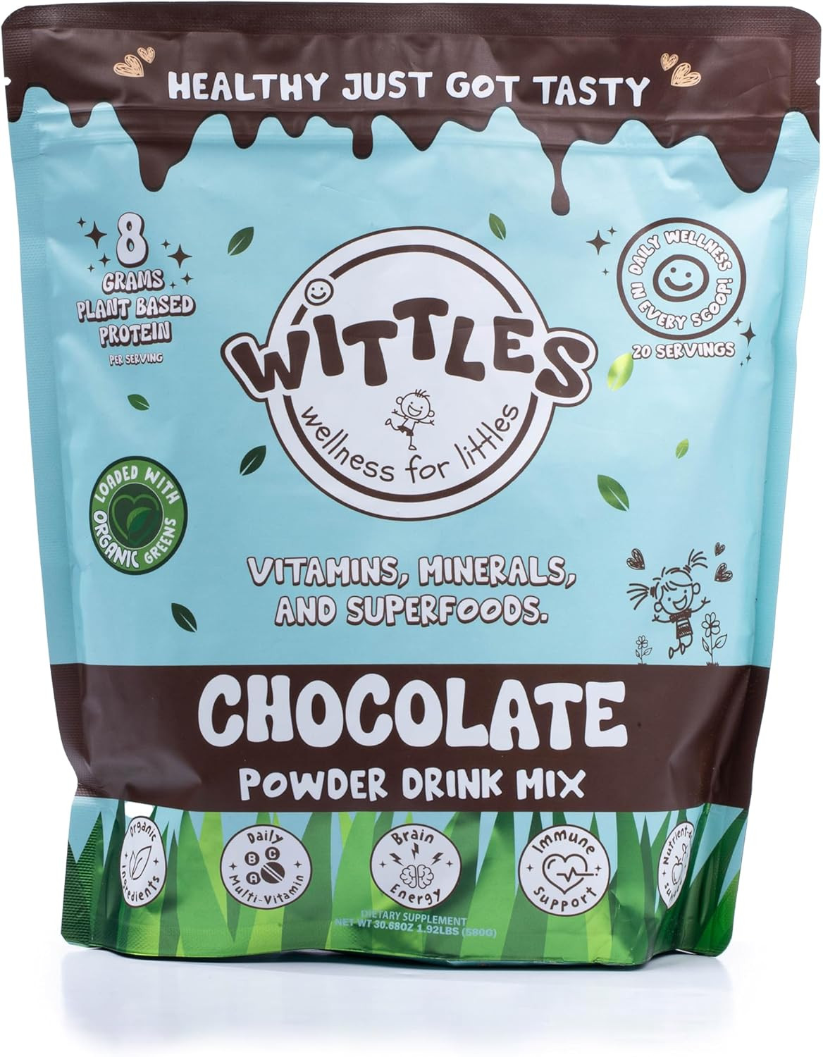 Kids Organic Chocolate Protein Shake for Youth & Teens, 8g of Protein Powder + Superfood Nutritio... | Amazon (US)