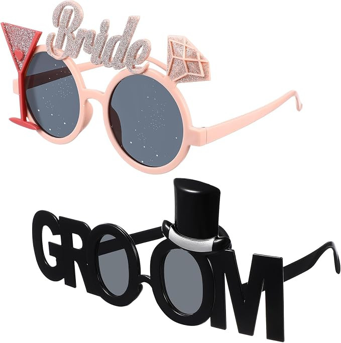 2Pcs Bride to Be Sunglasses: Hen Party Glasses for Adults Wedding Stag Do Accessories – Funky N... | Amazon (UK)
