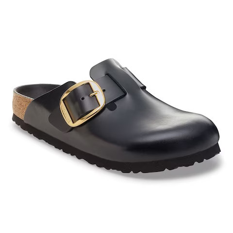 Boston Big Buckle Leather Black Dressy Leather | BIRKENSTOCK | Birkenstock USA