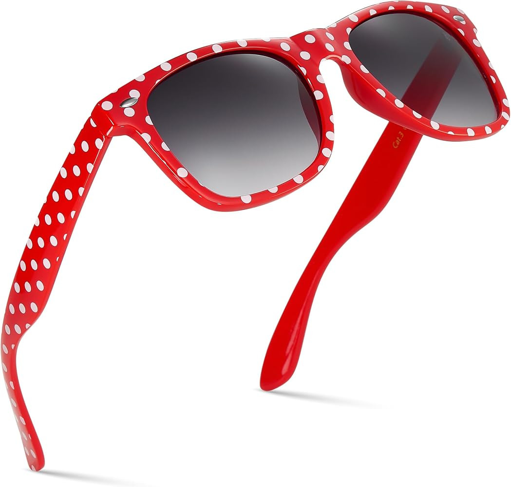 Retro Rewind Polka Dot Vintage Fashion Sunglasses for Women UV400 | Amazon (US)