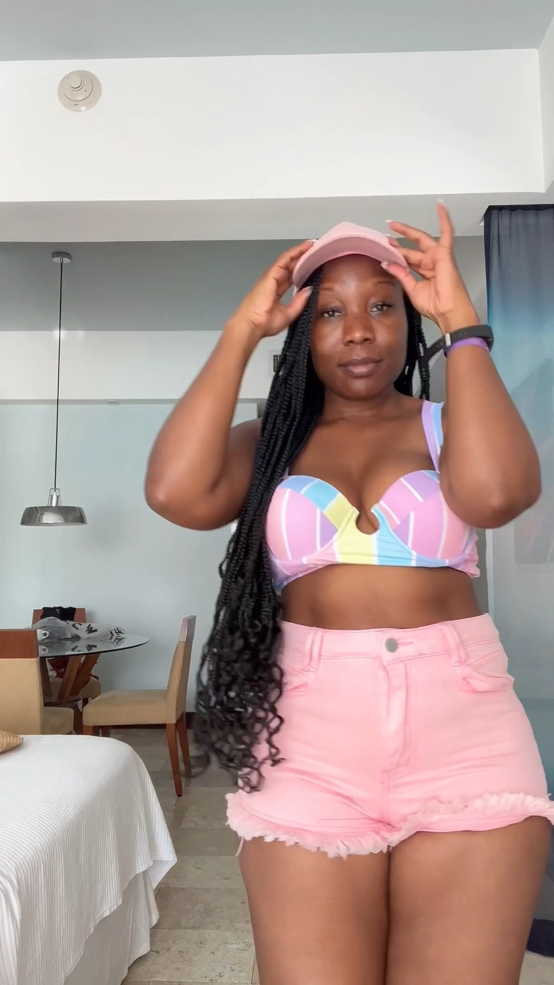 I love a swimsuit that’s versatile. Take yours from pool to your around town with a pair of shorts and a cap! I love this pastel two piece!

#LTKFind #LTKswim #LTKunder50