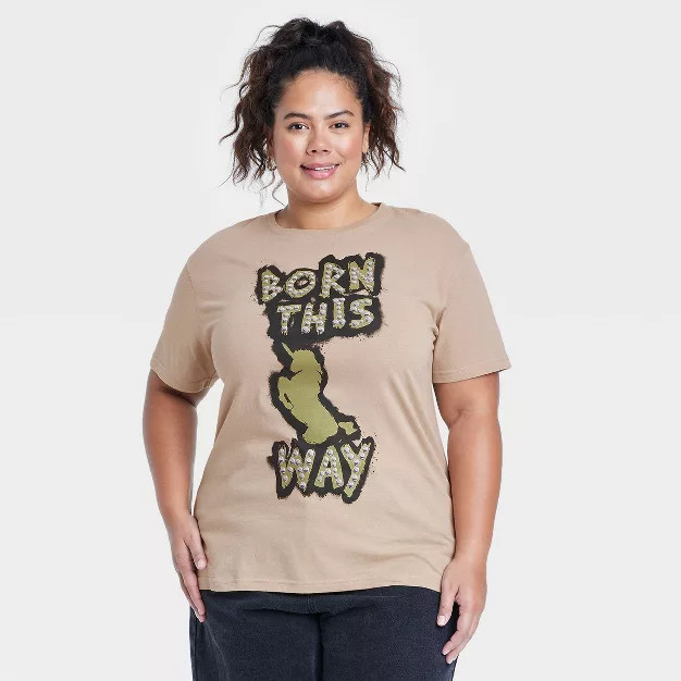 Women's Lady Gaga Born This Way Short Sleeve Graphic T-Shirt - Beige | Target