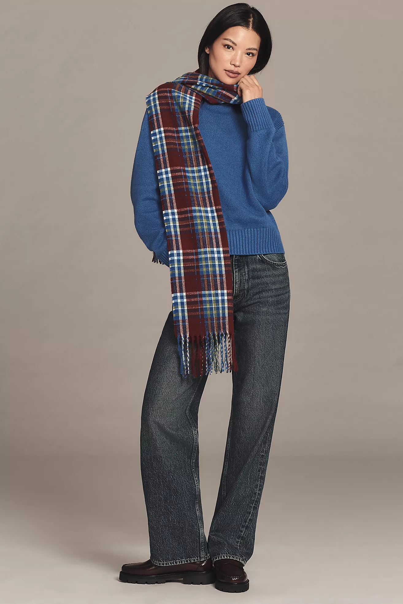 By Anthropologie Plaid Heritage Fringe Scarf | Anthropologie (US)