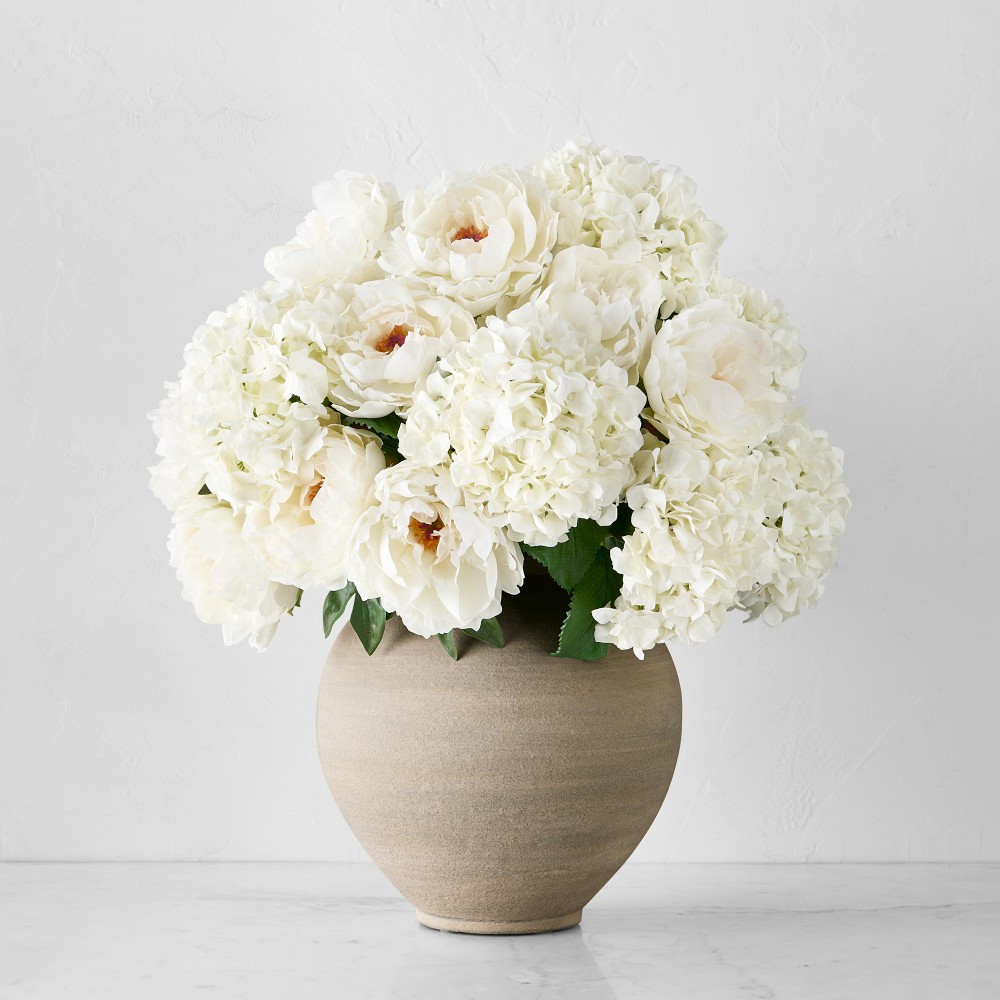 Jeff Leatham x Williams Sonoma Round White Ceramic Vase | Williams-Sonoma