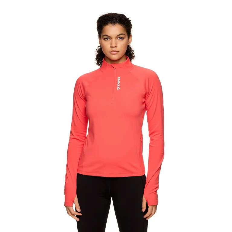 Reebok Women’s Athletic Performance ½ Zip Pullover with Pockets, Sizes XS-3XL - Walmart.com | Walmart (US)