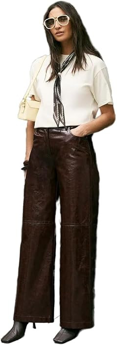 Nasty Gal Premium Vinyl High Shine Faux Leather Slouch Pant | Amazon (US)