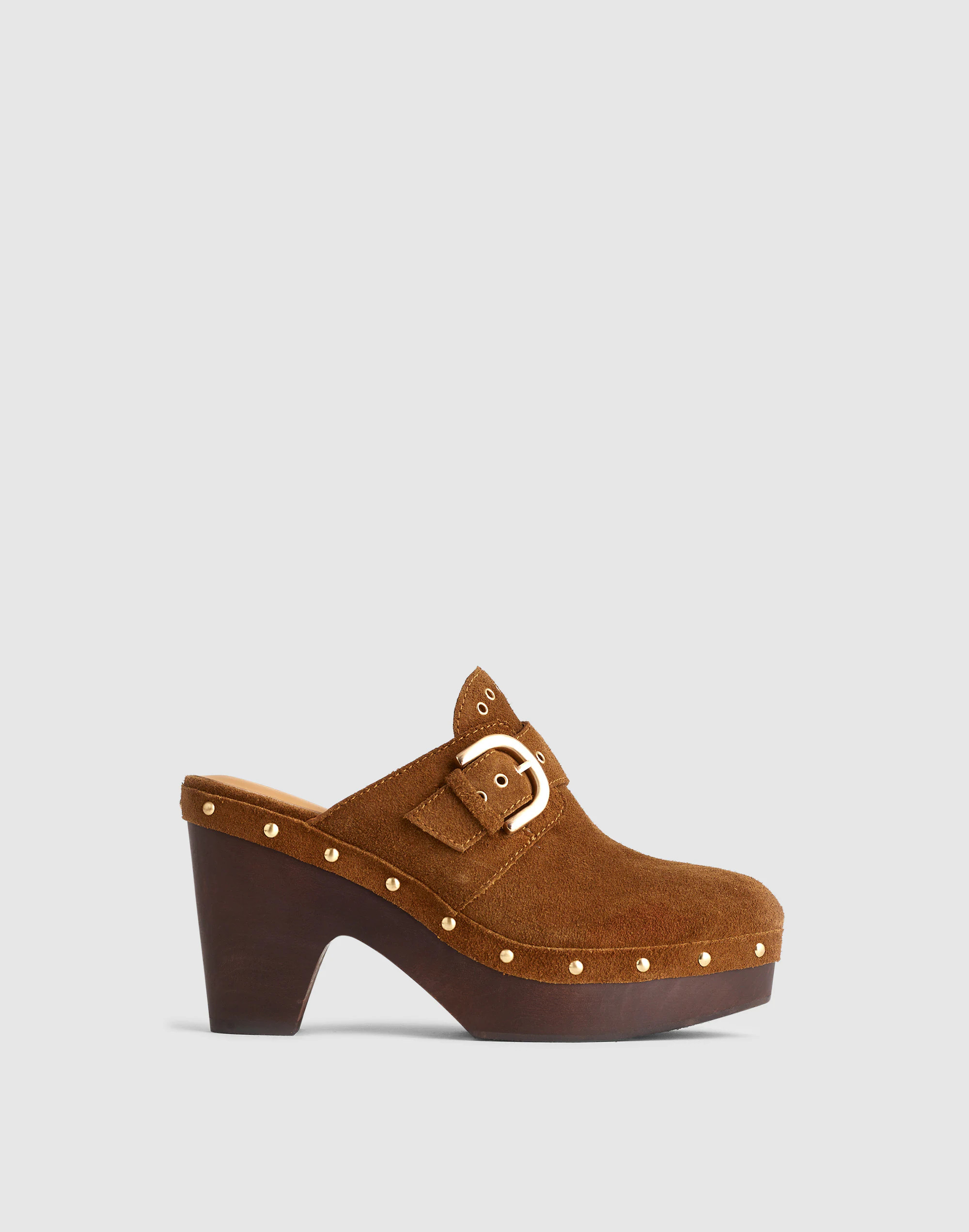 The Wes Buckle-Strap Clog in Suede | Madewell