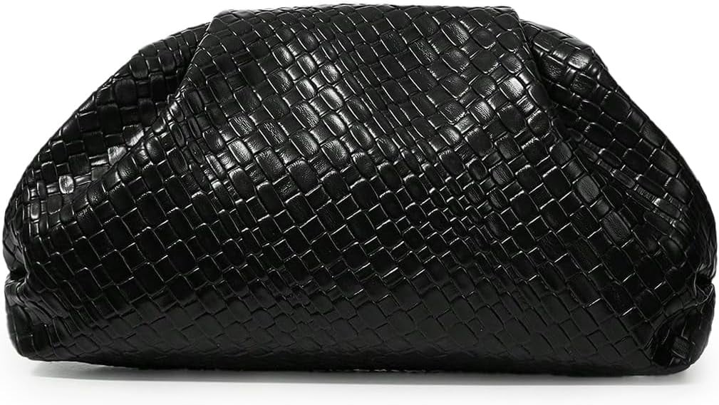 Women's Woven Evening Bag Vegan Leather Clutch Purse Dumpling Ruched Bag Party Wedding Elegant Ha... | Walmart (US)