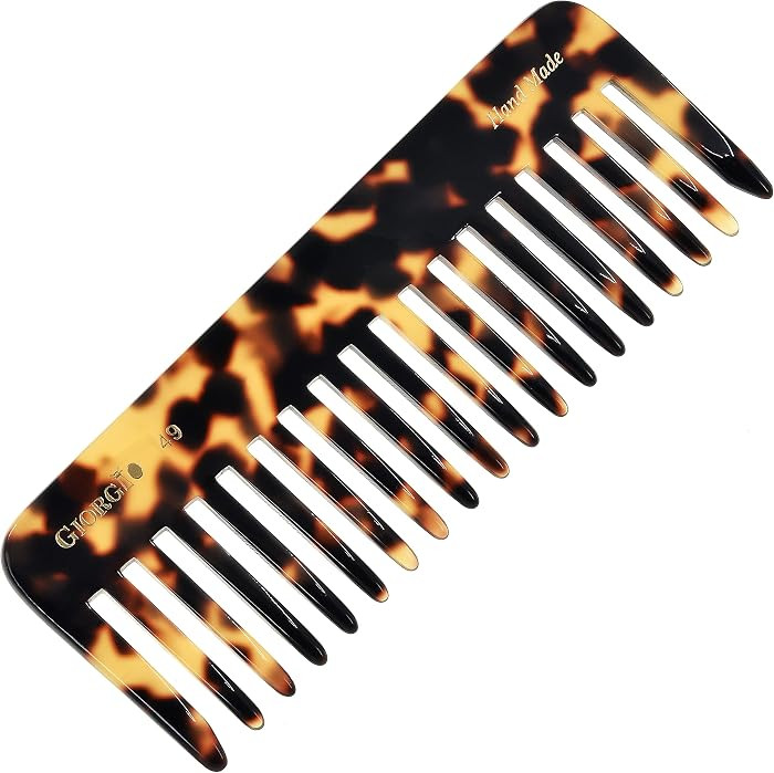 Giorgio G49 Yellow Tokio, Large Hair Detangling Comb, Wide Teeth for Thick Curly Wavy Hair, Detan... | Amazon (US)
