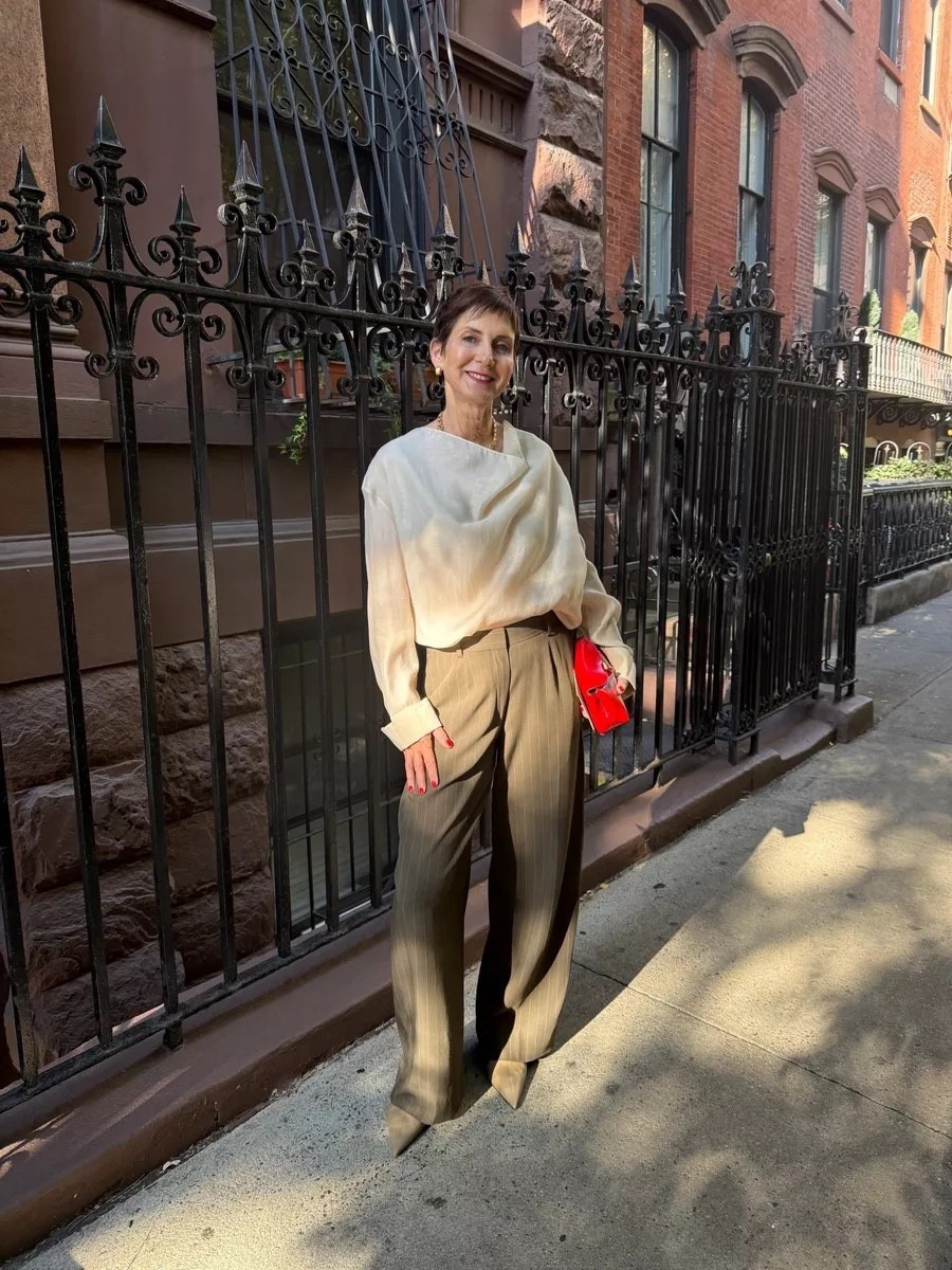 Toteme X NYC outfit. Love this cowl neck top - it’s not available in cream right now, but the black is just as lovely. 

#LTKgrwm #LTKootd #LTKSeasonal