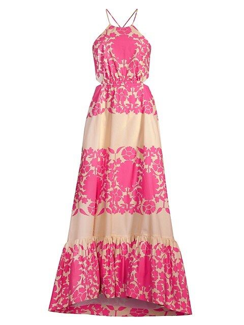 Floral Cotton Halter Maxi Dress | Saks Fifth Avenue