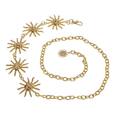 Unique Bargains Sun Pendant Adjustable Waist Belt Gold Tone 1 Pc | Target