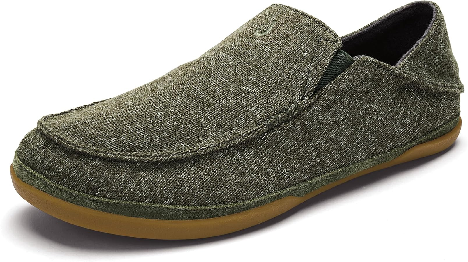 OLUKAI Moloa Hulu Men's Wool-Blend Slippers, Soft & Heathered Knit Slip On Shoes, Suede Leather F... | Amazon (US)