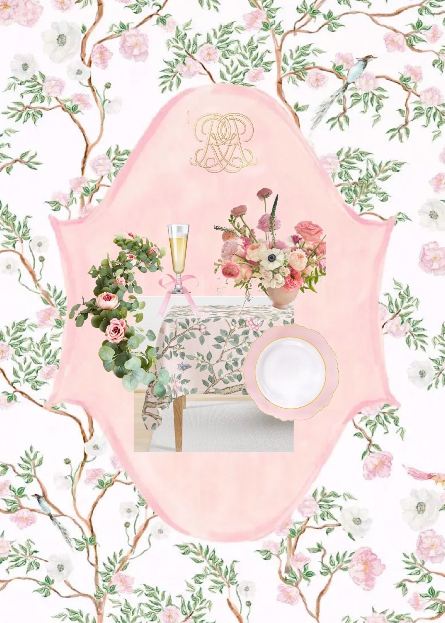 Chinoiserie tablecloth and bridal shower hosting essentials. 

#LTKHome #LTKWedding
